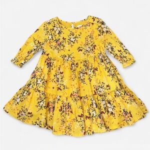 Old Navy Bright Yellow Floral Dress